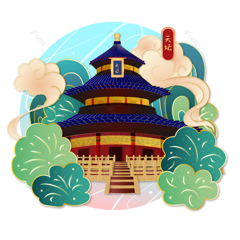 中国风图片,古风建筑元素,北京PNG,免抠素材